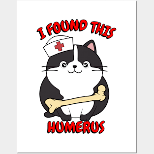 funny fat cat is a nurse with a joke Posters and Art